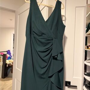 Chic Asymmetrical Green Dress
